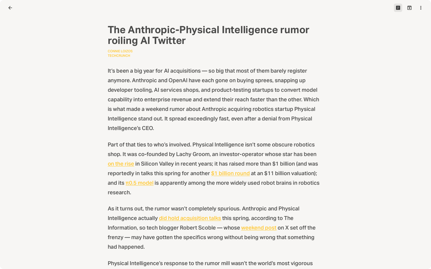 Reader mode